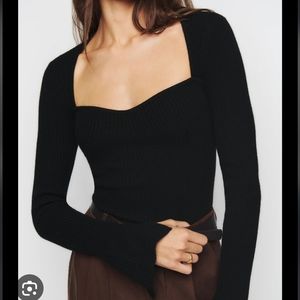 REFORMATION GLENNA RIBBED CASHMERE SWEATER